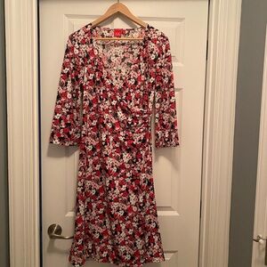 Anne Klein Floral 3/4 Sleeve Dress